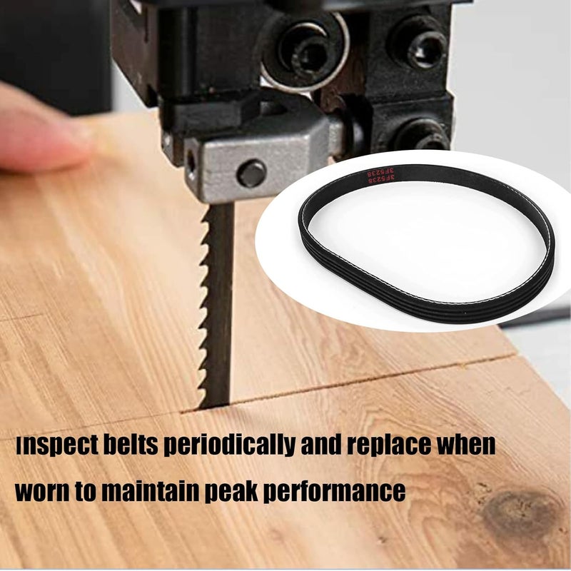 RO6G 119214000 BandSaw Drive Belt for Craftsman 10 Inch Band Saw 1/3 HP Motor 1-JL22020003 119.214000 124.214000 351.214000 (Ribbed Belt) - 2 Pack - Image 4